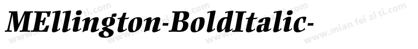 MEllington-BoldItalic字体转换
