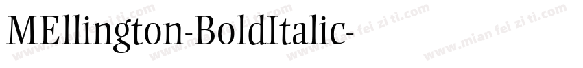 MEllington-BoldItalic字体转换