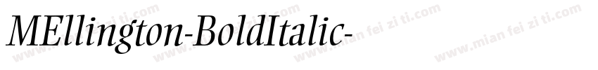 MEllington-BoldItalic字体转换