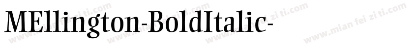 MEllington-BoldItalic字体转换