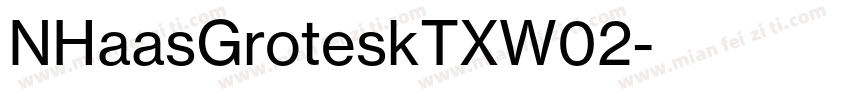 NHaasGroteskTXW02字体转换