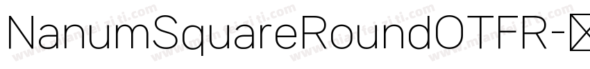 NanumSquareRoundOTFR字体转换