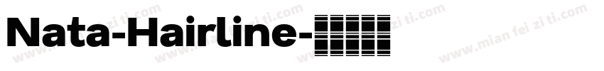 Nata-Hairline字体转换