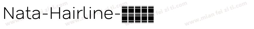 Nata-Hairline字体转换