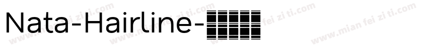 Nata-Hairline字体转换