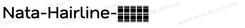 Nata-Hairline字体转换