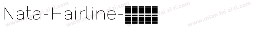 Nata-Hairline字体转换