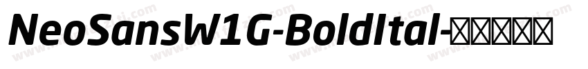 NeoSansW1G-BoldItal字体转换