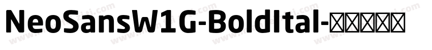 NeoSansW1G-BoldItal字体转换