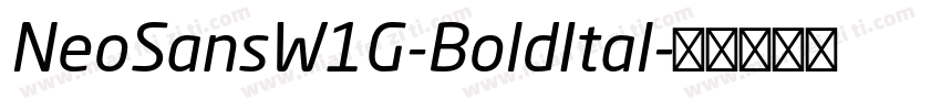 NeoSansW1G-BoldItal字体转换