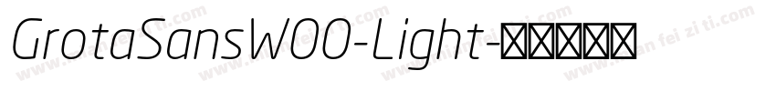 GrotaSansW00-Light字体转换
