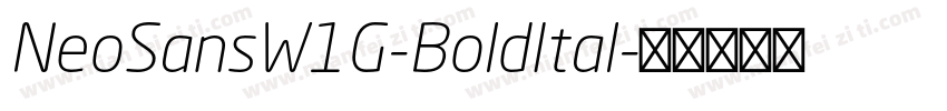 NeoSansW1G-BoldItal字体转换