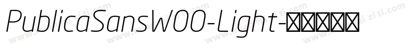 PublicaSansW00-Light字体转换