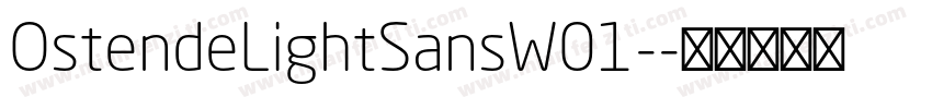 OstendeLightSansW01-字体转换