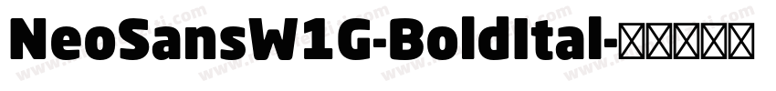 NeoSansW1G-BoldItal字体转换