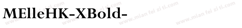 MElleHK-XBold字体转换