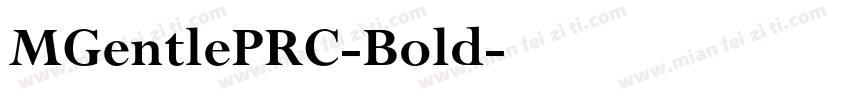 MGentlePRC-Bold字体转换