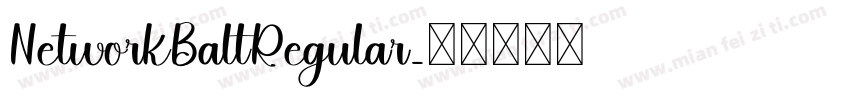 NetworkBaltRegular字体转换