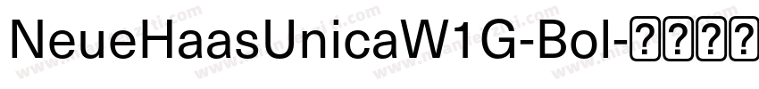NeueHaasUnicaW1G-Bol字体转换