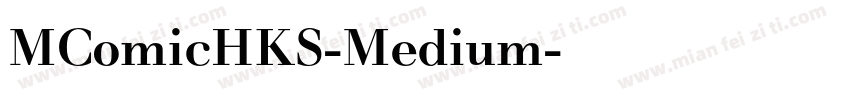 MComicHKS-Medium字体转换
