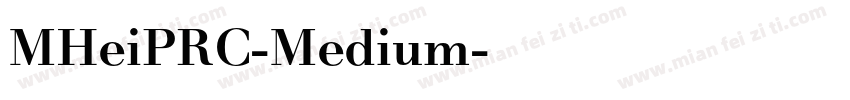 MHeiPRC-Medium字体转换