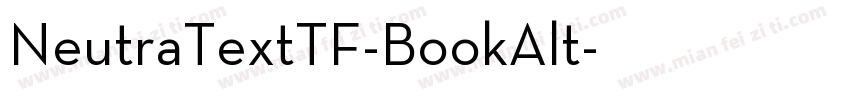 NeutraTextTF-BookAlt字体转换