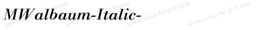 MWalbaum-Italic字体转换