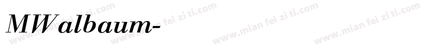 MWalbaum字体转换