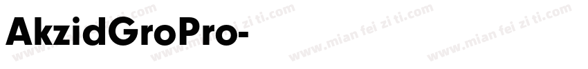 AkzidGroPro字体转换