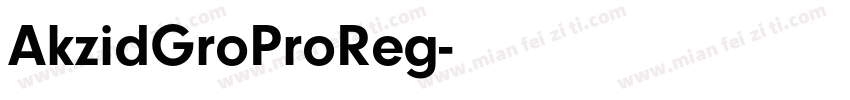 AkzidGroProReg字体转换