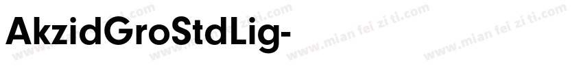 AkzidGroStdLig字体转换