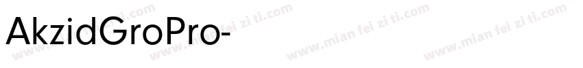 AkzidGroPro字体转换