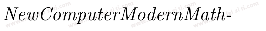 NewComputerModernMath字体转换
