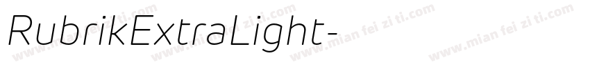 RubrikExtraLight字体转换