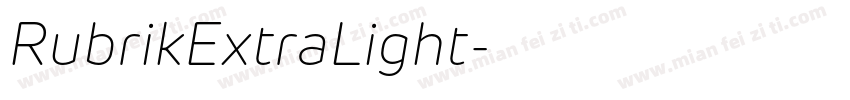 RubrikExtraLight字体转换