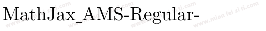 MathJax_AMS-Regular字体转换