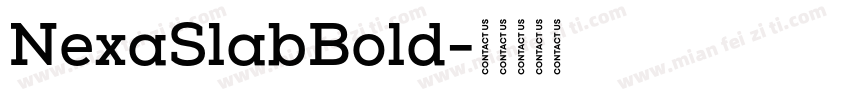NexaSlabBold字体转换