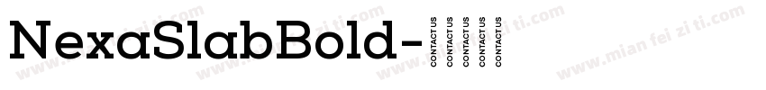 NexaSlabBold字体转换