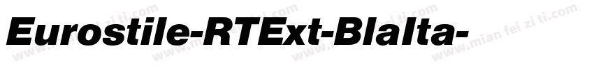 Eurostile-RTExt-BlaIta字体转换