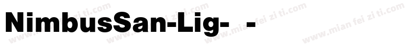 NimbusSan-Lig-常规字体转换