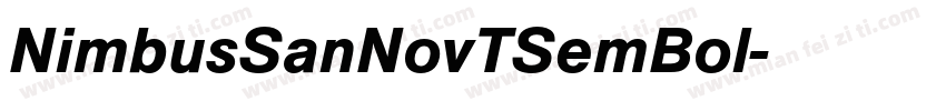NimbusSanNovTSemBol字体转换