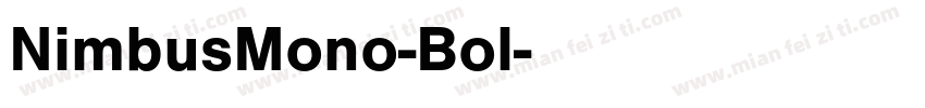 NimbusMono-Bol字体转换