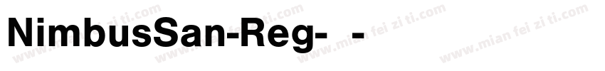 NimbusSan-Reg-常规字体转换