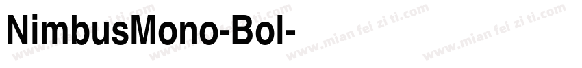 NimbusMono-Bol字体转换