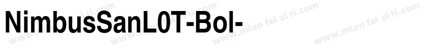 NimbusSanL0T-Bol字体转换
