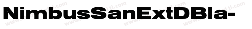 NimbusSanExtDBla字体转换