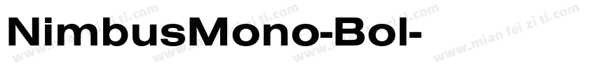 NimbusMono-Bol字体转换