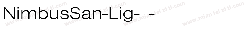 NimbusSan-Lig-常规字体转换