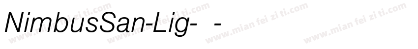 NimbusSan-Lig-常规字体转换