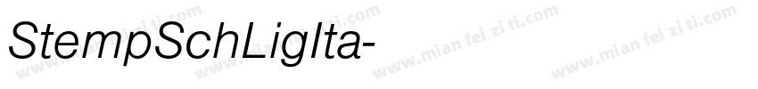 StempSchLigIta字体转换